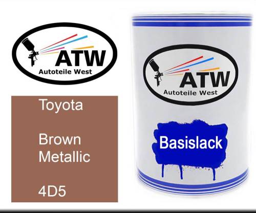 Toyota, Brown Metallic, 4D5: 500ml Lackdose, von ATW Autoteile West.